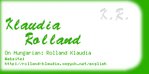 klaudia rolland business card